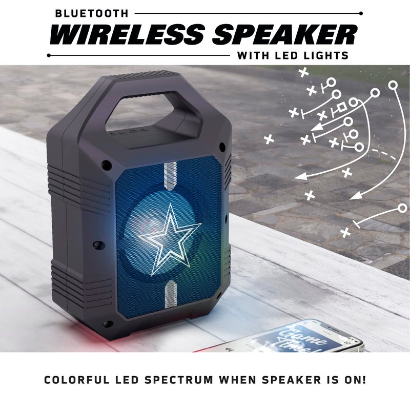 SOAR NFL ShockBox XL LED Wireless Bluetooth Speaker, Dallas Cowboys - Image 5